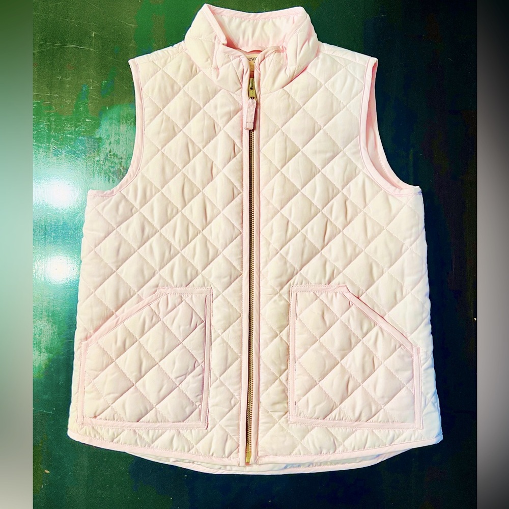 J crew factory crewcuts girls pink quilted vest-Size 8